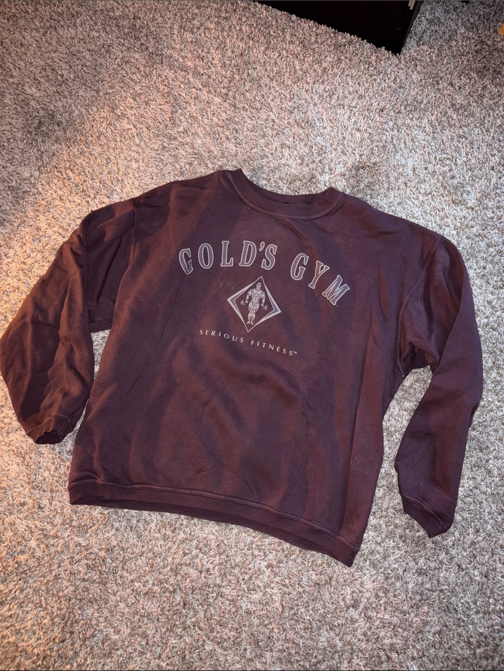 Gold's Gym Maroon Crewneck Sweatshirt - Men's
